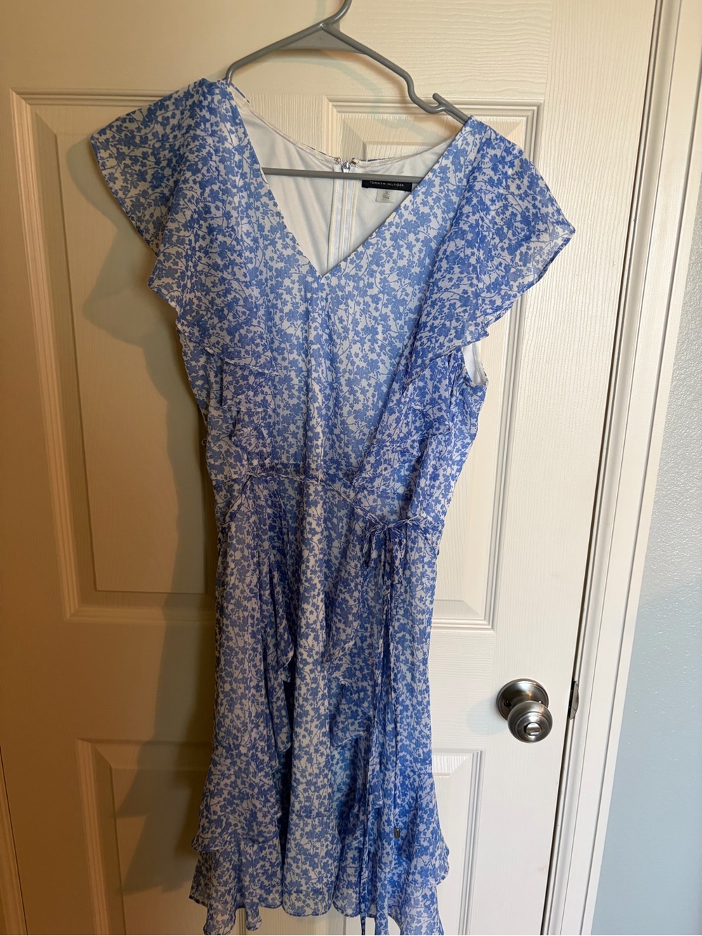 Tommy Hilfiger Light Blue Floral Midi Dress